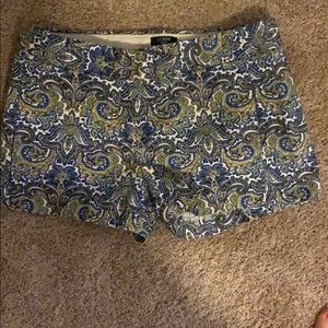 J crew paisley shorts